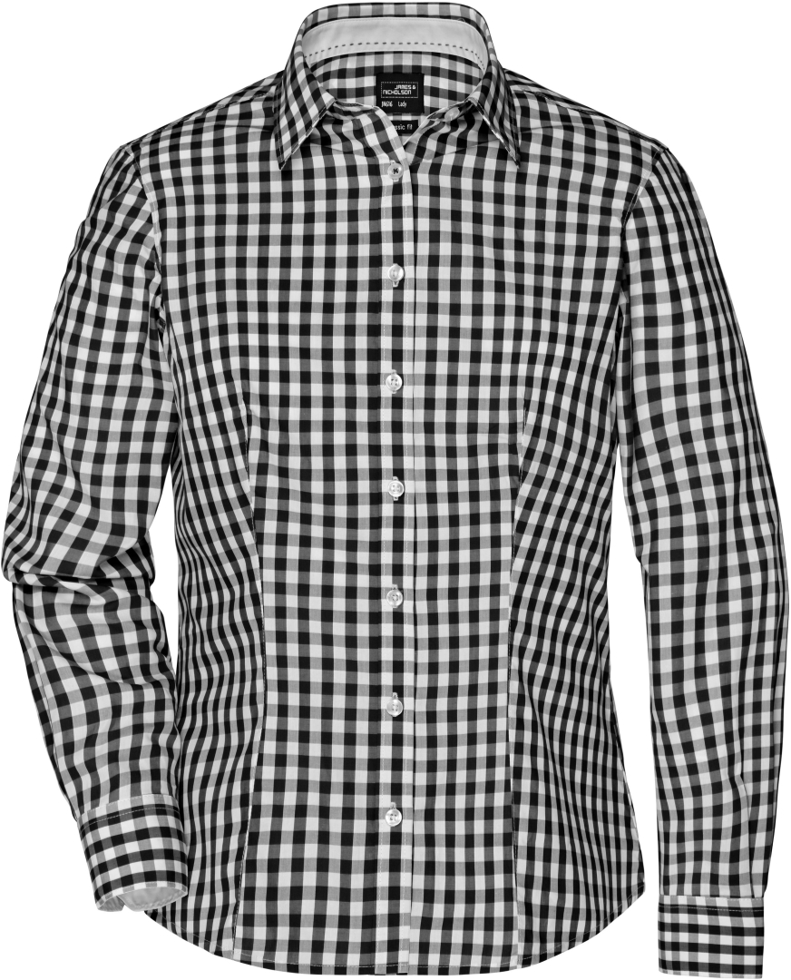 Košile Checked dámská JN616 Black/white
