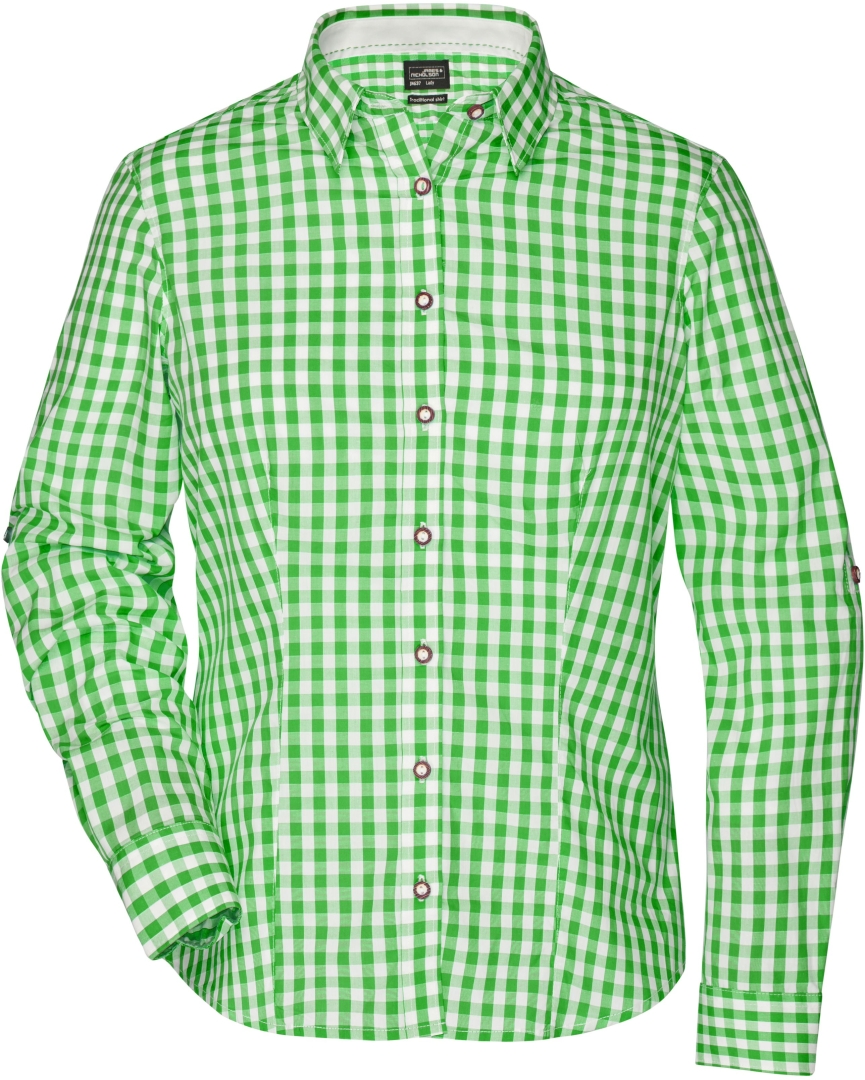 Košile Traditional dámská JN637 Green/white