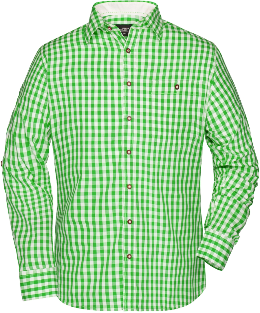 Košile Traditional pánská JN638 Green/white